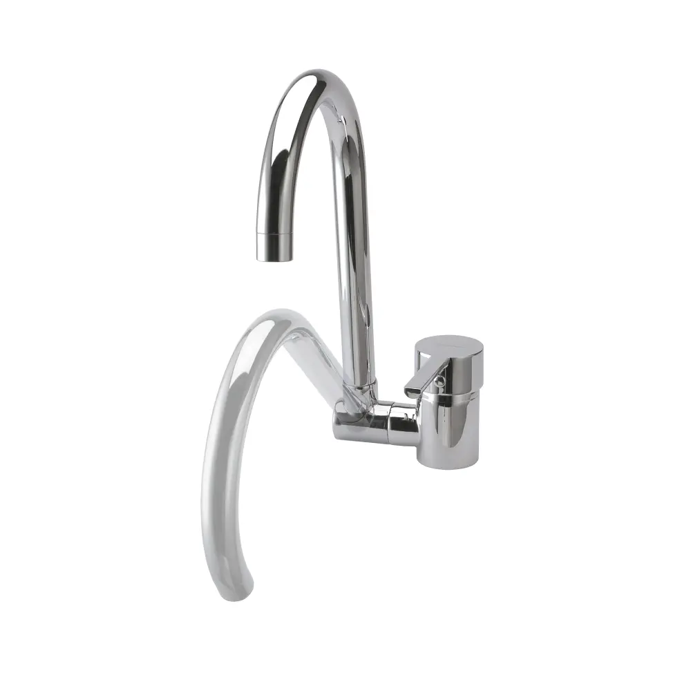 Grifo de fregadero de cocina monomando con caño abatible