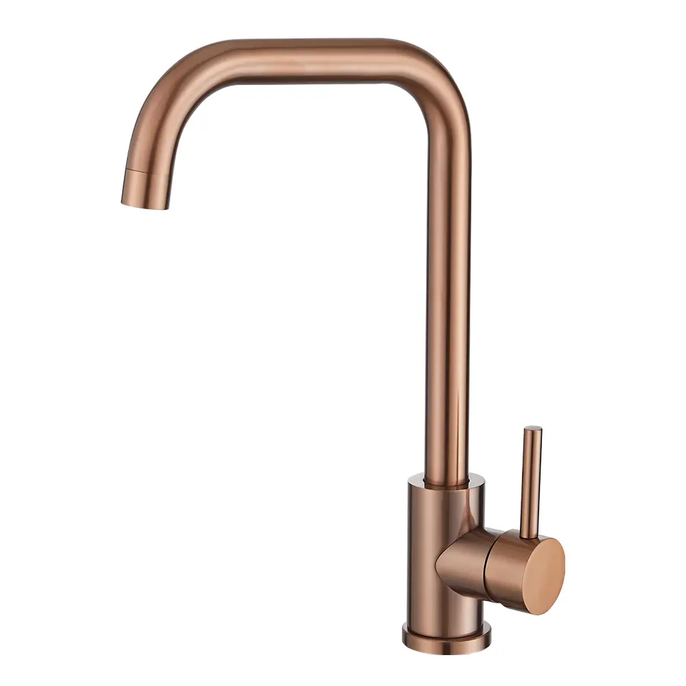 Valaz grifo de cocina caño en c monomando giratorio rosa zancara