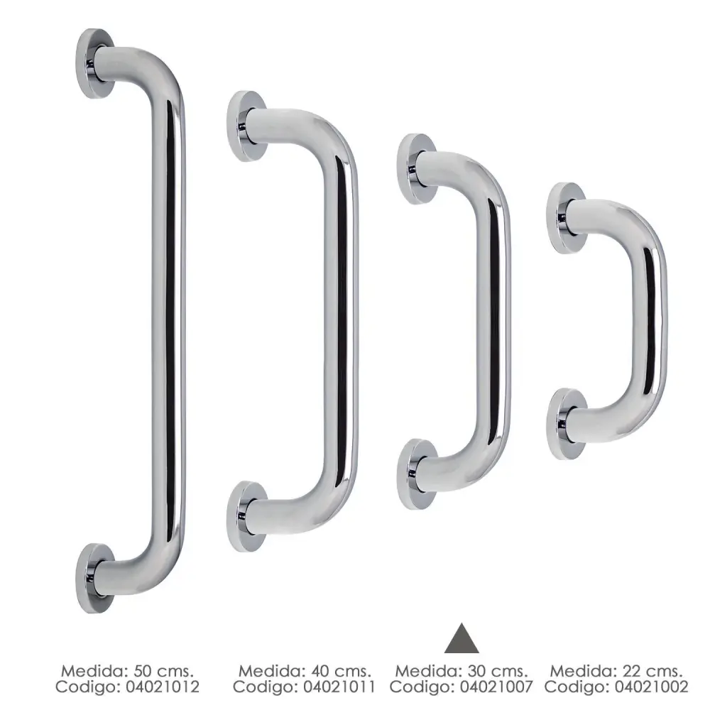 Agarre Ducha Maurer Cromo Brillo Ø 32 Mm. Longitud 30 Cm. | Resistente al Óxido |