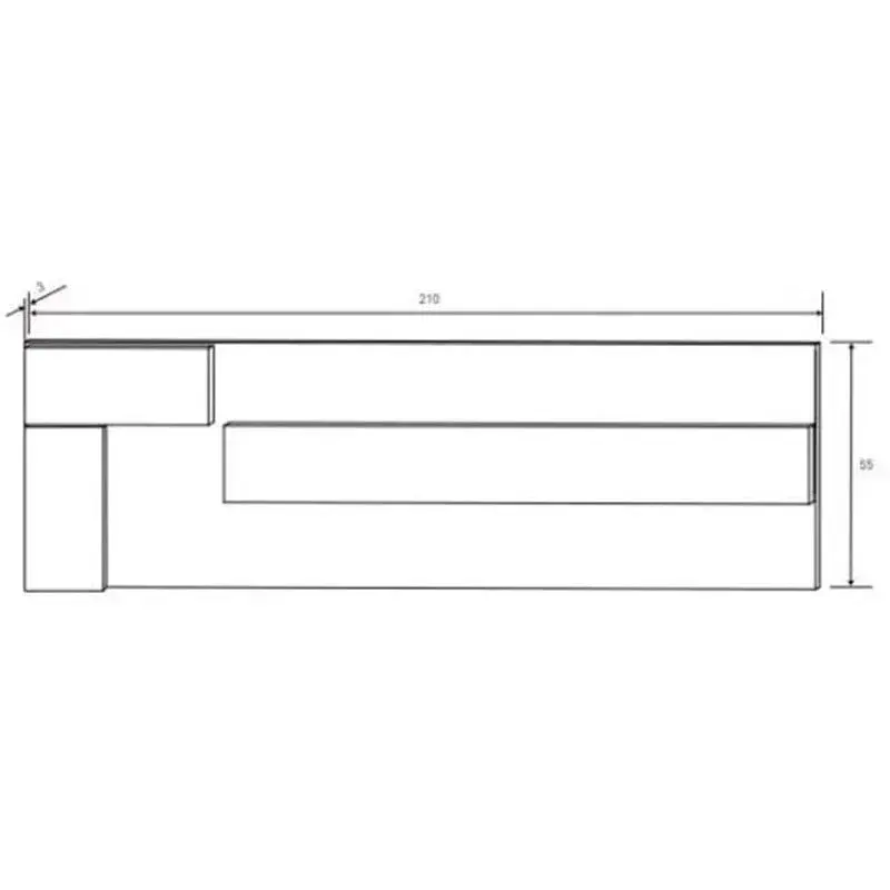 Cabecero Soto Lica con luces LED roble/grafito 210x55x3 cm