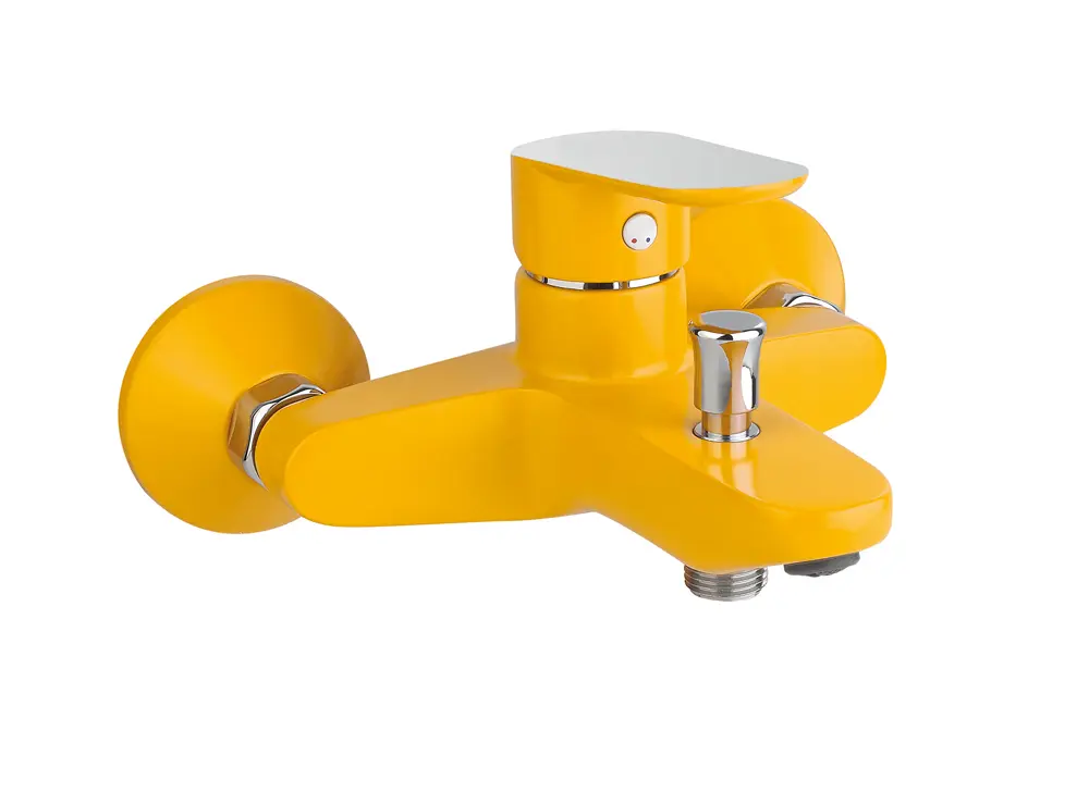 Grifo para bañera y ducha kevon chic, amarillo/cromado para Ducha Presión