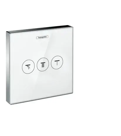 15736400 ShowerSelect En cristal Llave de paso empotrado para 3 funciones