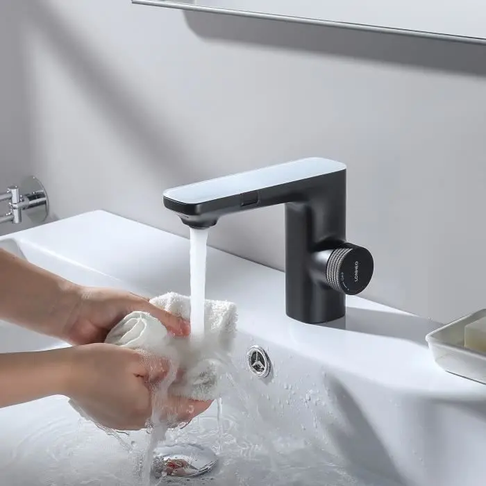 Grifo de lavabo automático por infrarrojos - doble inducción - mezclador de
