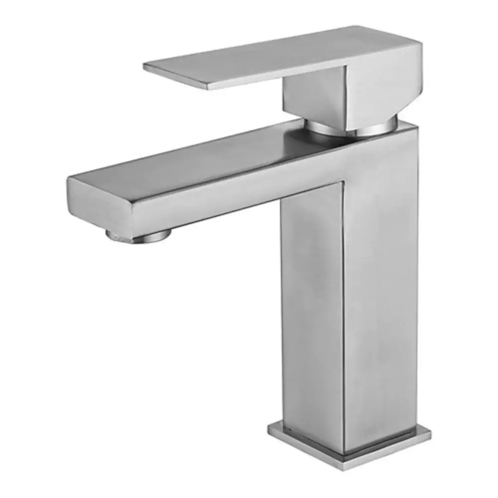 Grifo lavabo monomando acero inox. | tamul plateado | lardecor