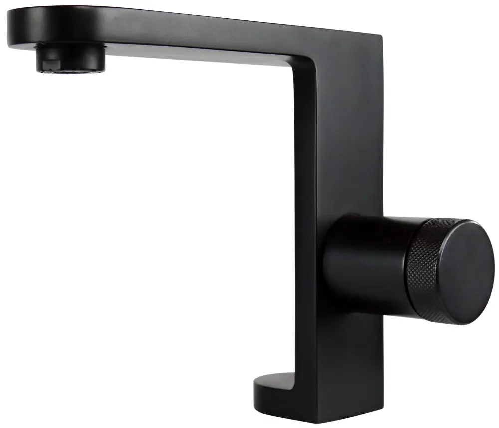 Grifo mezclador para lavabo negro merida, aireador con chorro mikado