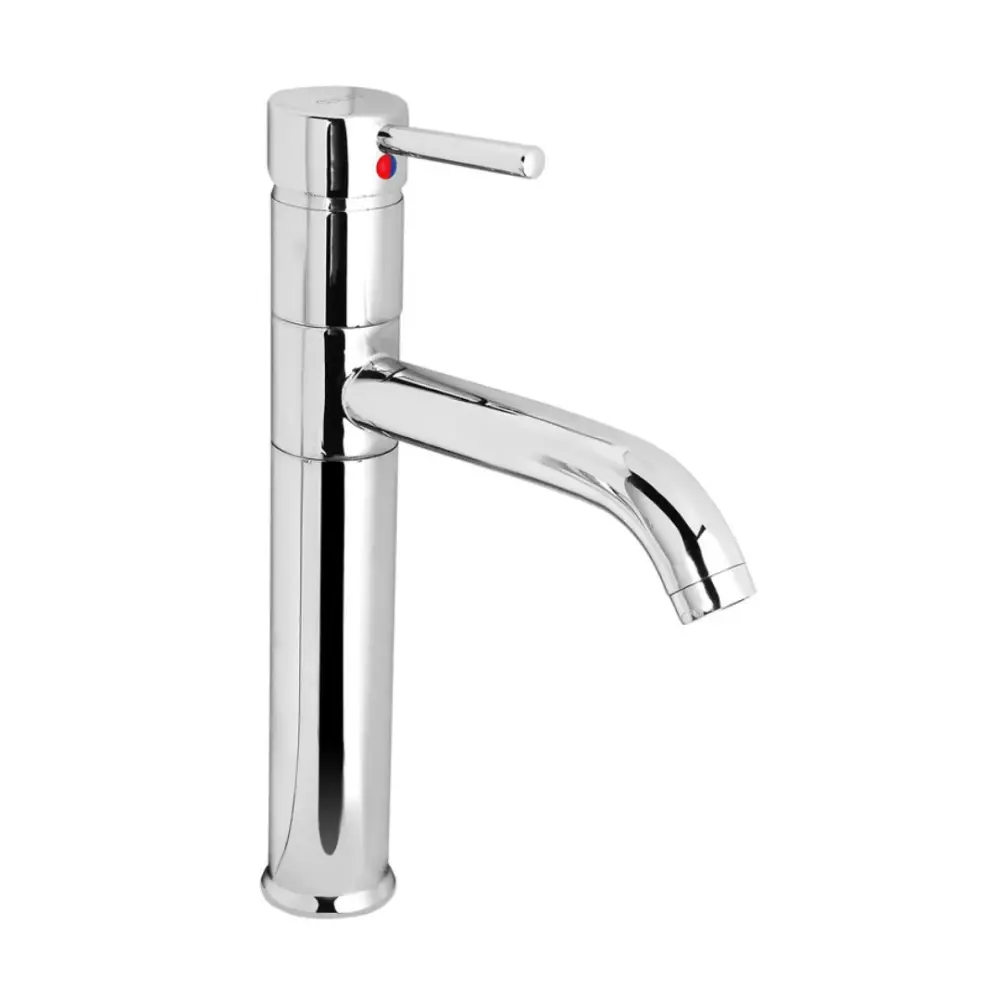 Grifo monomando esbelto para lavamanos London en latón cromado – Doble temperatura