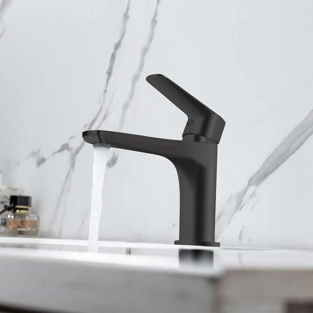 Grifo monomando lavabo sky bath negro mate serie nature