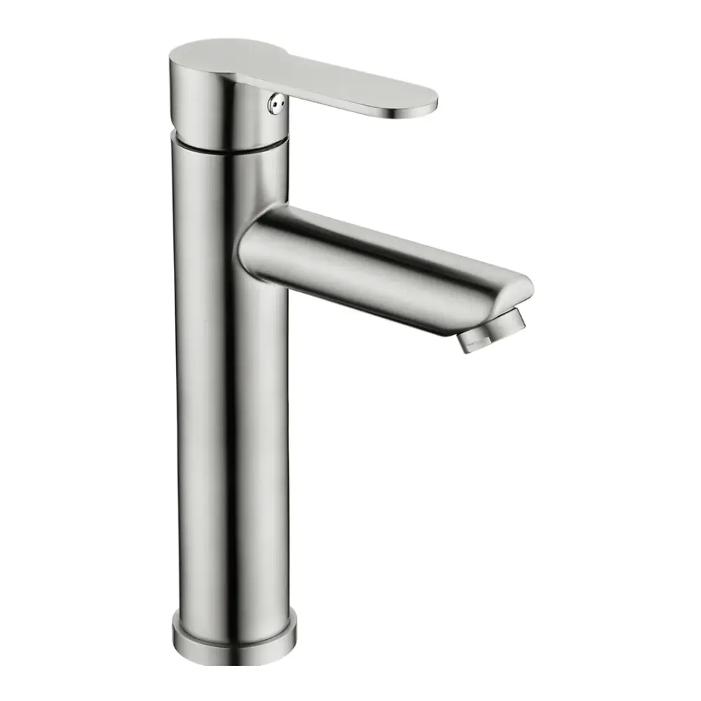 GRIFO P/LAVAMANO COLOR SATÉN, CUERPO ACERO INOX 304,CON 2 MANGUERAS 3/8X50CM para Baño Completo