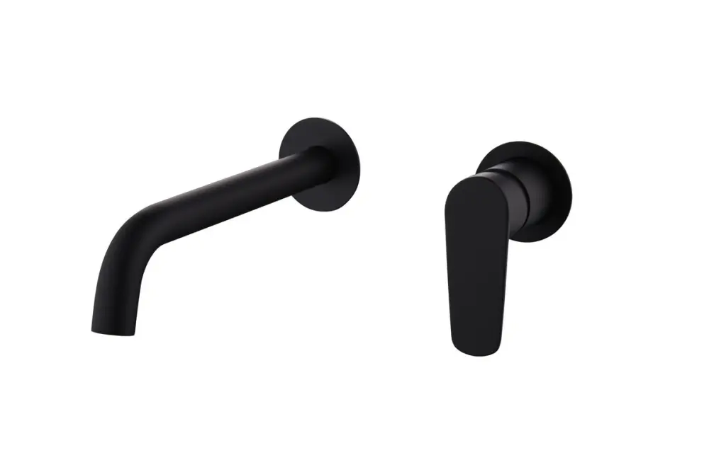 Mice - griferia empotrada monomando de lavabo de laton color negro mate