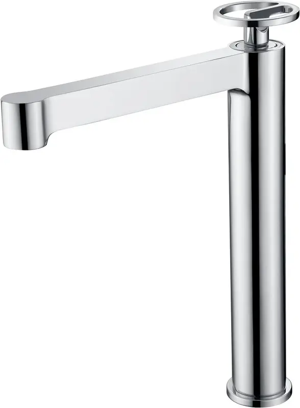 Mice - grifo alto para lavabo de latón, griferia baño largo color cromo