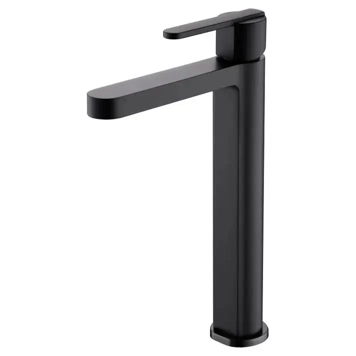 Mice - grifo monomando con caño elevado de laton para agua fria/caliente negro