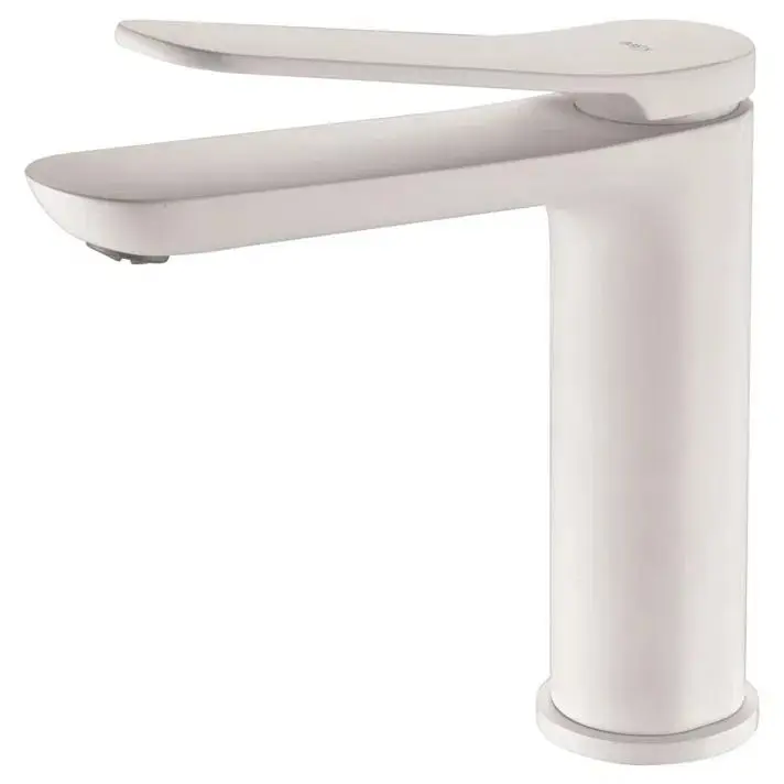 Mice - grifo monomando de lavabo, griferí de baño de caño escaso blanco