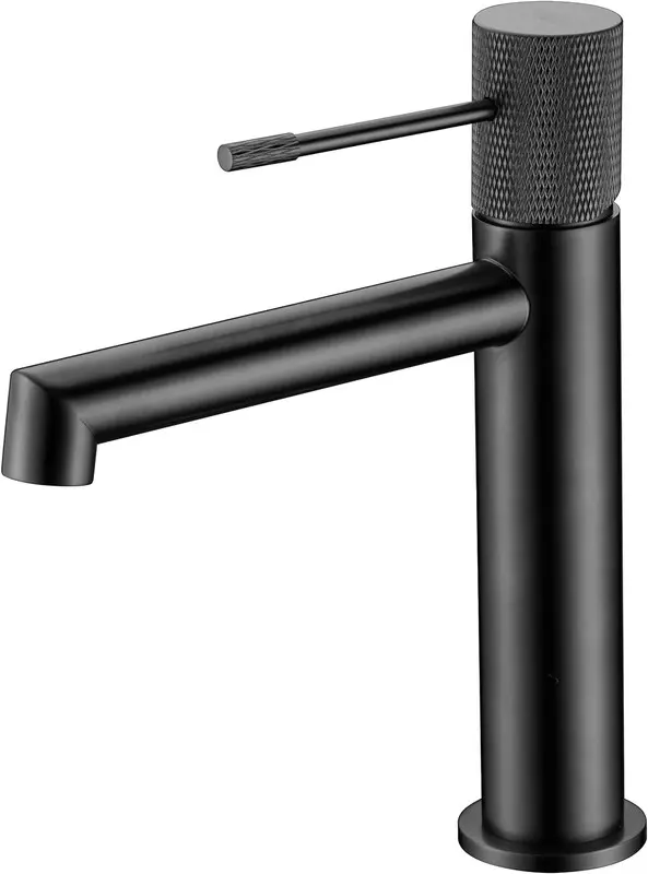 Mice - grifo monomando de lavabo para agua frio/caliente black gun acero