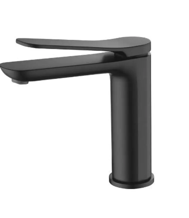 Monomando de lavabo negro mate serie dinamarca
