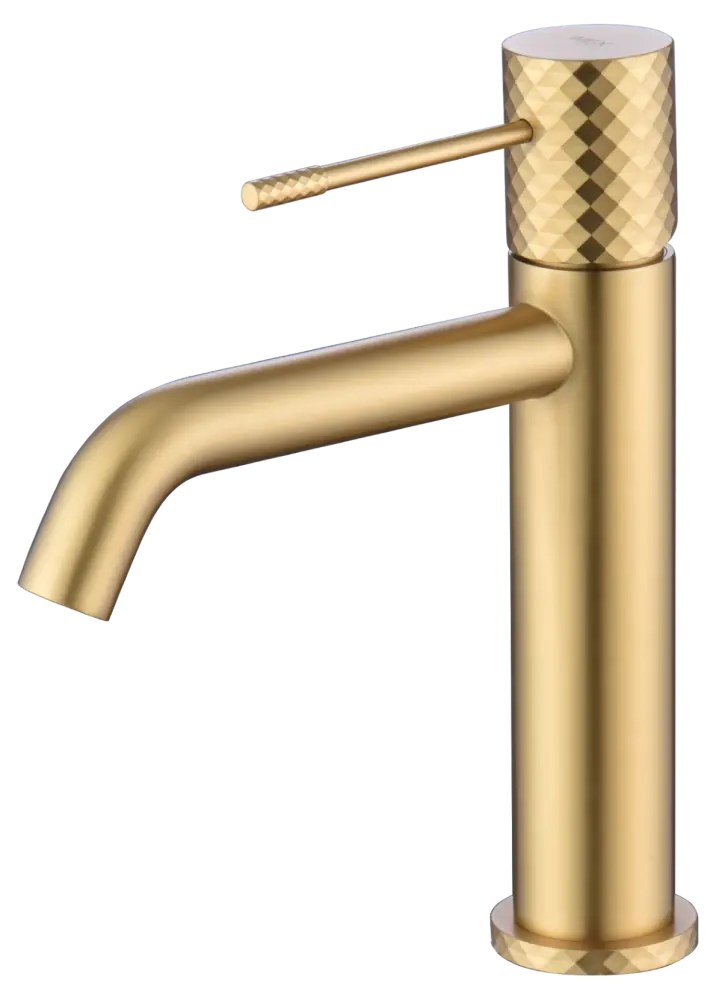 Monomando lavabo oro cepillado serie génova para Ducha Presión