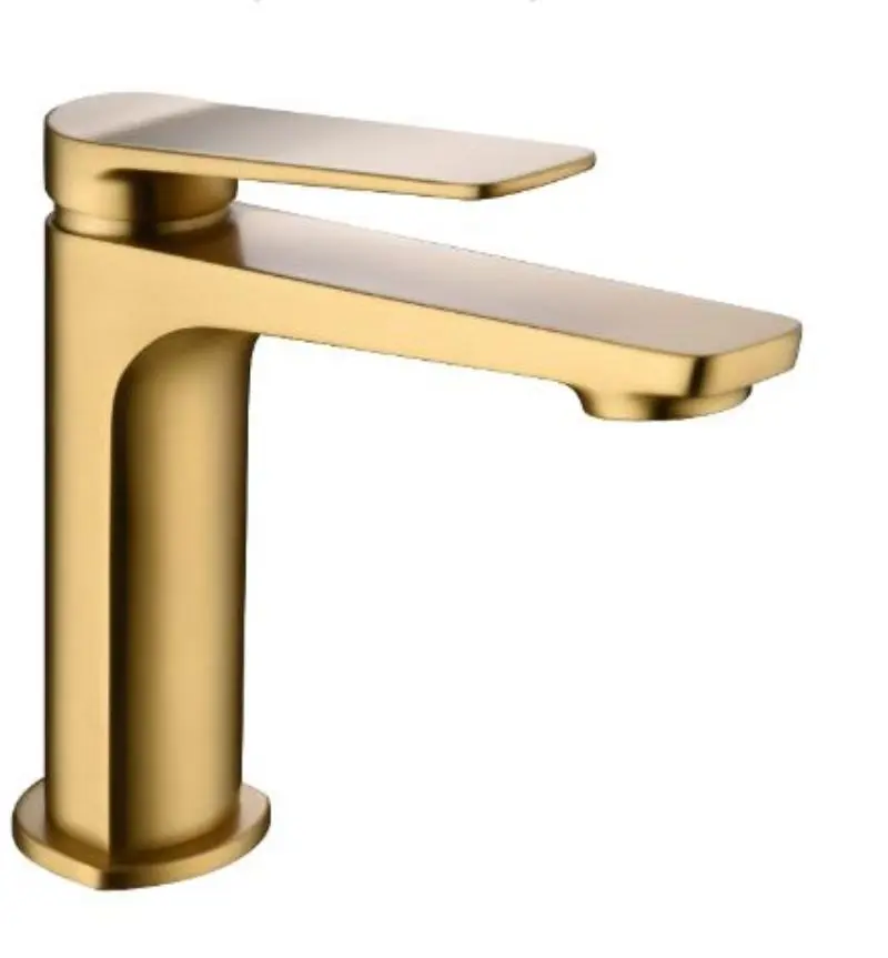 Monomando lavabo oro cepillado serie napoles con Luz LED