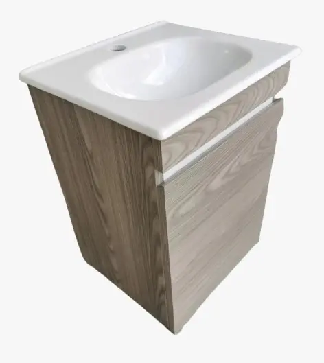 TOCADOR CON LAVABO SIN REBOSADERO MOD. CEDRO GRIS NATIA