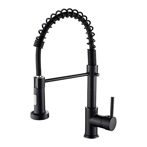 Estante para Utensilios Grifo Monomando de Cocina para Fregadero Iris con Cuello Extensible en Acero Inoxidable Negro Mate...