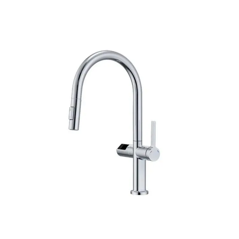 Griferí de cocina monomando extraíble cromado serie turín