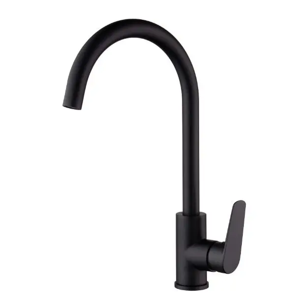 Griferí de cocina monomando negro mate serie belgica