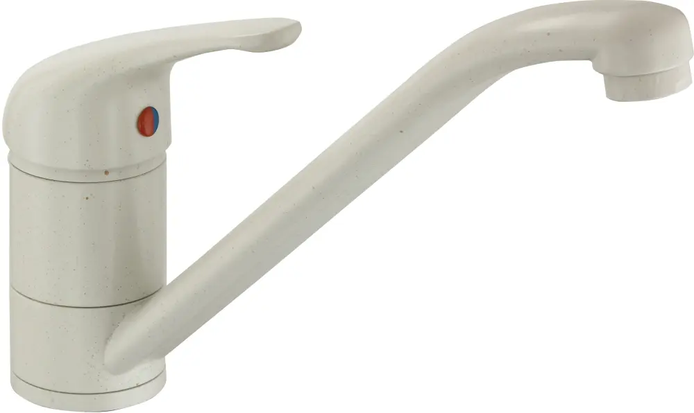 Grifo de fregadero blanco moteado abatible