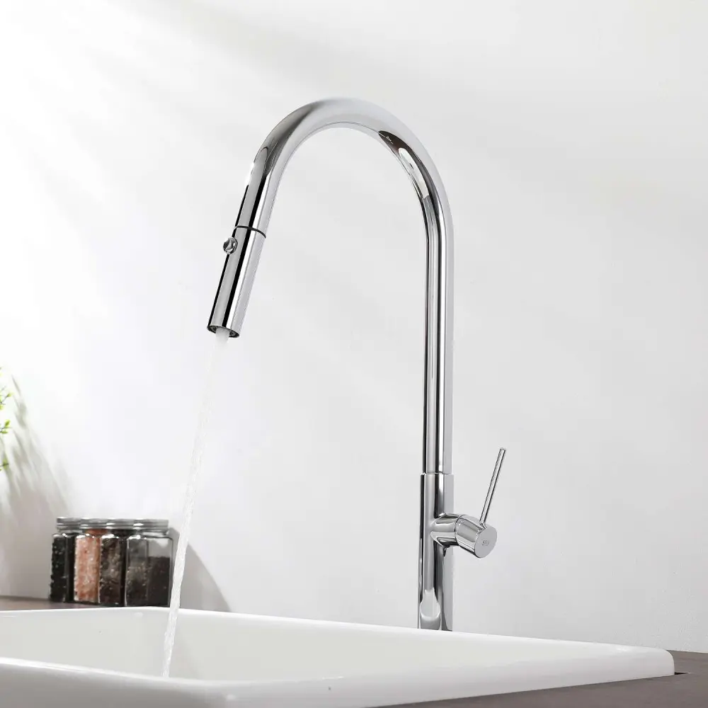 Premium Certificado Grifo cocina monomando extraíble sky bath cromo