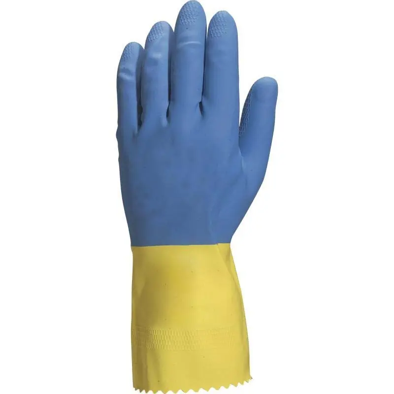 Guante 2 capas latex flocado bicolor talla s-7 Igartex