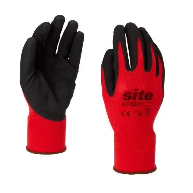Guantes nitrilo rojo site talla m