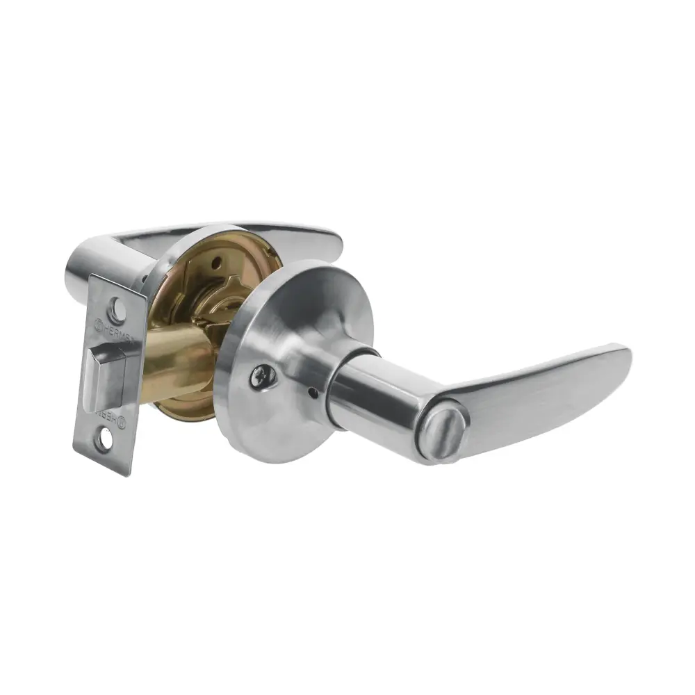 Gancho de Toalla Cerradura manija "turín" p/baño cromo mate, cil latón HERMEX CEMA-3B