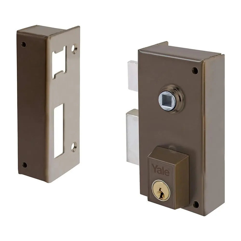 Cerradura yale azbe 56-br hp 70 sobresaliente izquierda cilindro redondo