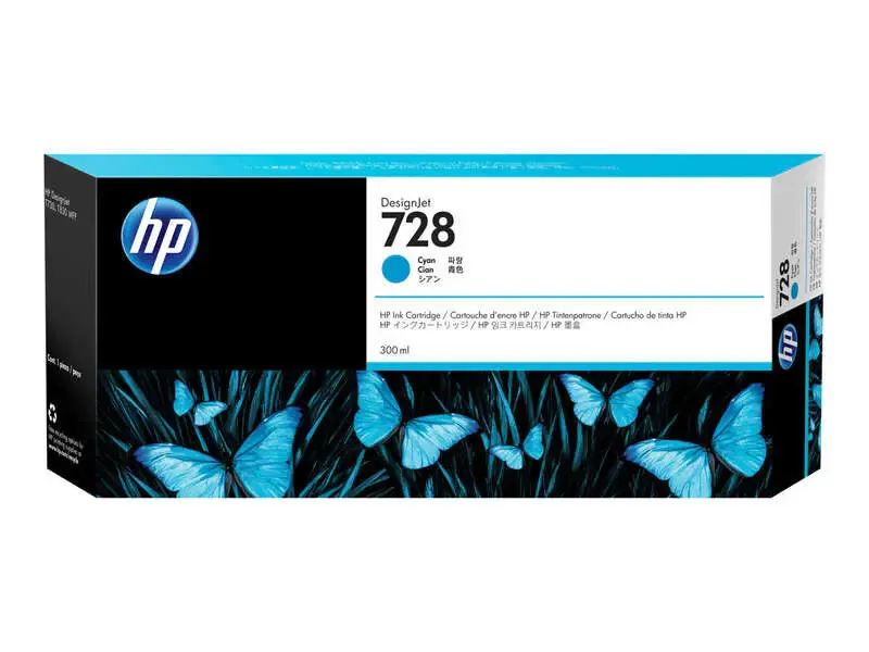HP 728 Cyan Cartucho de Tinta Genuino - F9K17A