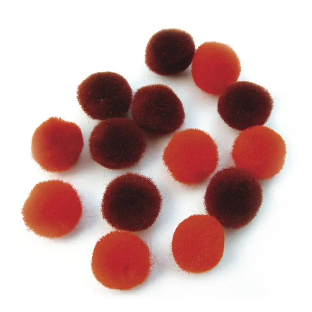 Rayher pompones 15mm rojos varios 7614100