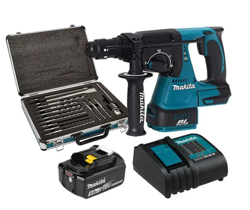 Rotomartillo SDS Plus Makita SIN CARBONES +BROCAS Y CINCELES con Maletín