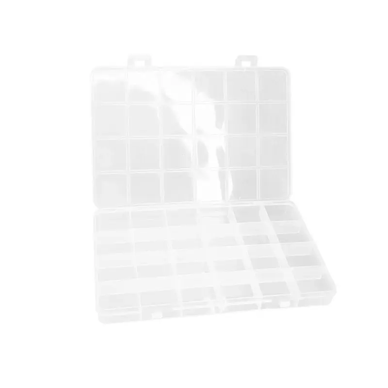 Contenedor Rectangular 24 Compartimentos 19x13cm Transparente