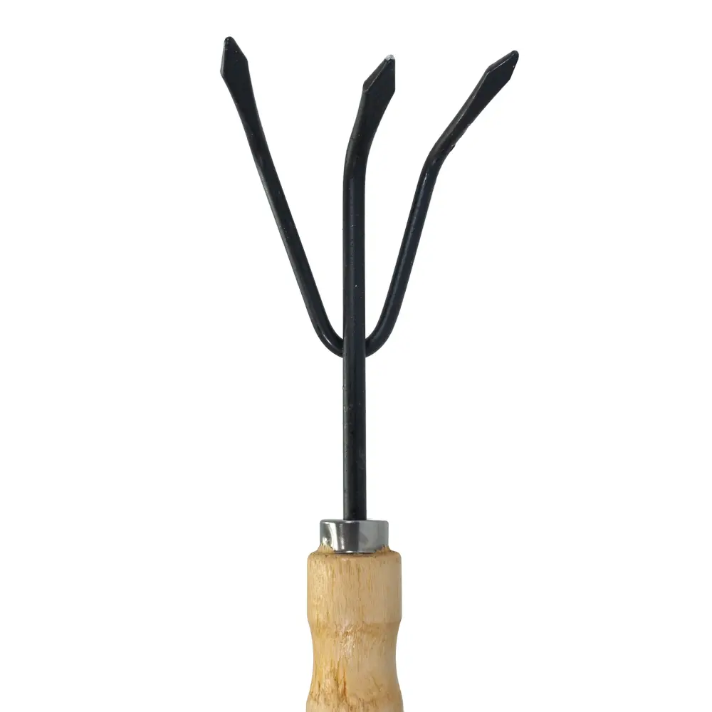 Heavy Duty Herramienta Cultivador Mango de Madera