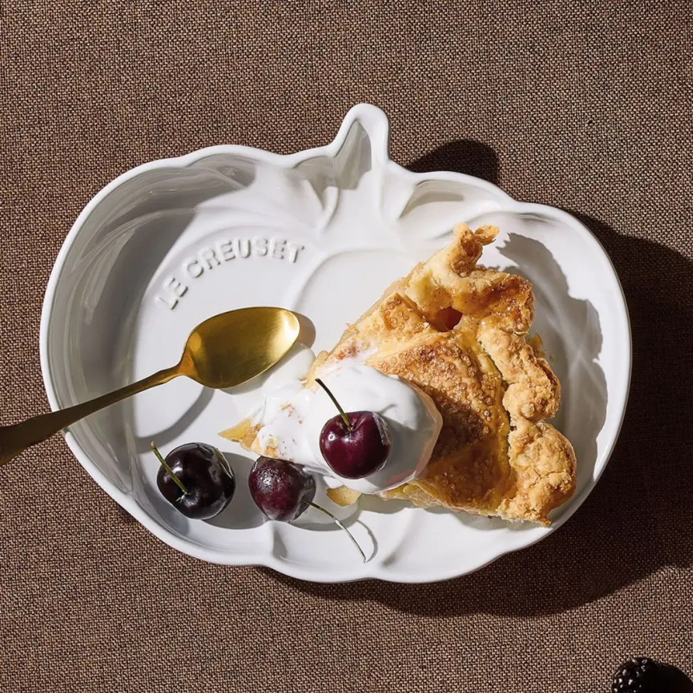 Premium Plato Calabaza mediano blanco Le Creuset