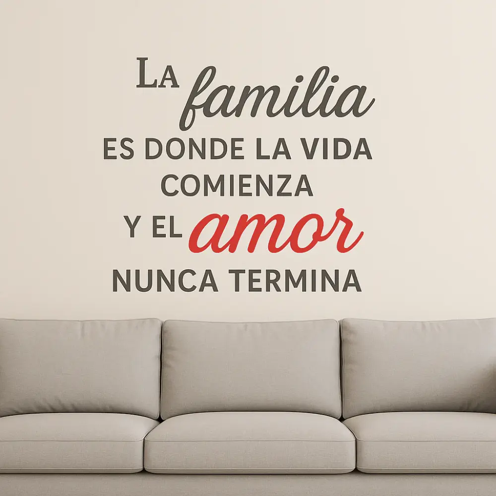 Vinilo pared La familia Compatible con Multimarca