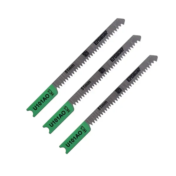 Hoja sierra de calar en U madera 1,5-15 mm Erbauer 3 uds