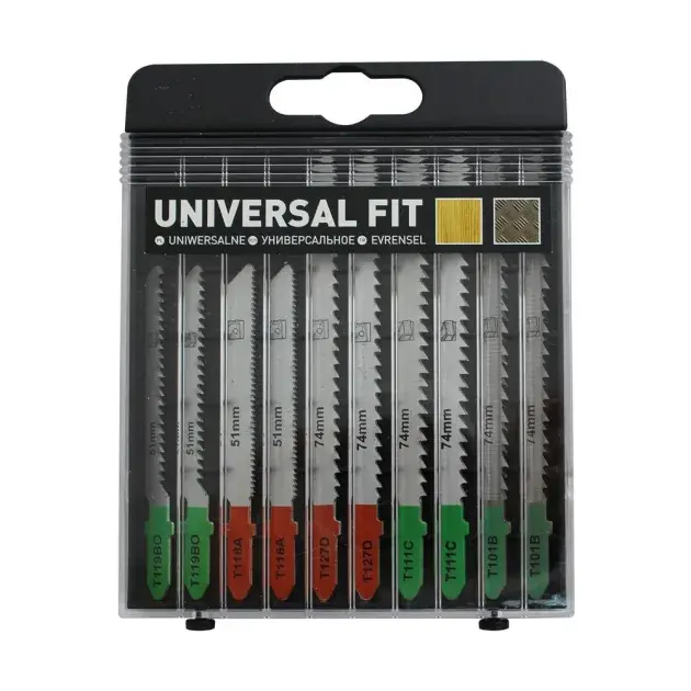 Set 10 hojas sierra de calar en t madera y metal universal fit universal_fit