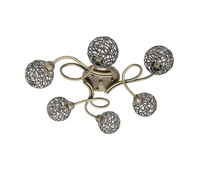 lampara plafon acero color dorado serie lyon 60cm