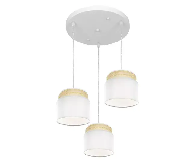 lampara plafon metálico color blanco serie kandy 39cm