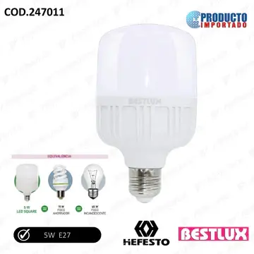 FOCO LED BOTELLA BLANCA 5W COMERCIAL
