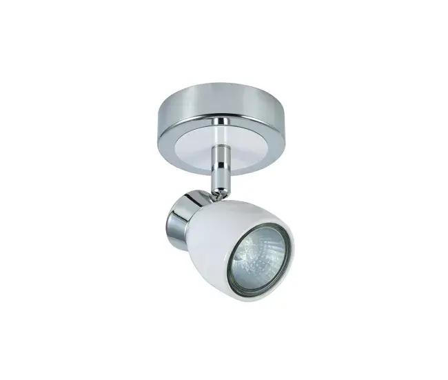 foco 1 luz acero color blanco serie chacho 12cm