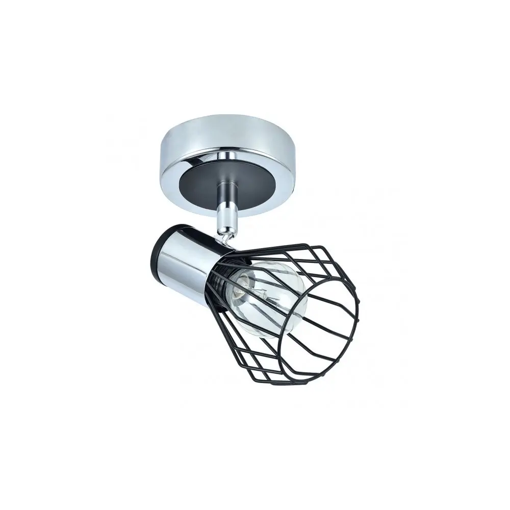 Foco 1 luz mateo negro 8.5cm