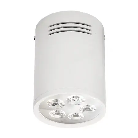 Foco metal blanco sobrepuesto Ø 7,5x10 cm LED 5W - MUFO0006