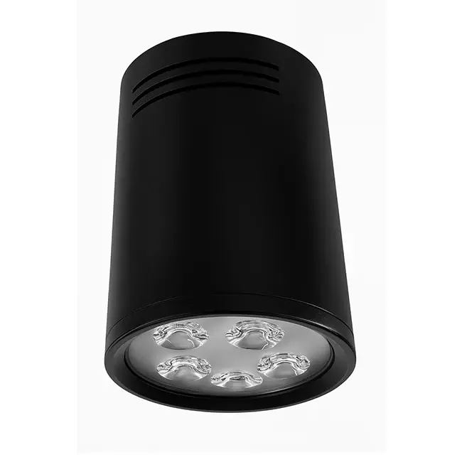 Foco metal negro sobrepuesto Ø 7,5x10 cm LED 5W - MUFO0097