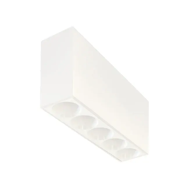 Foco sobrepuesto dimeable metálico blanco 14x7 cm 5 luces LED 2W - TOFO0056