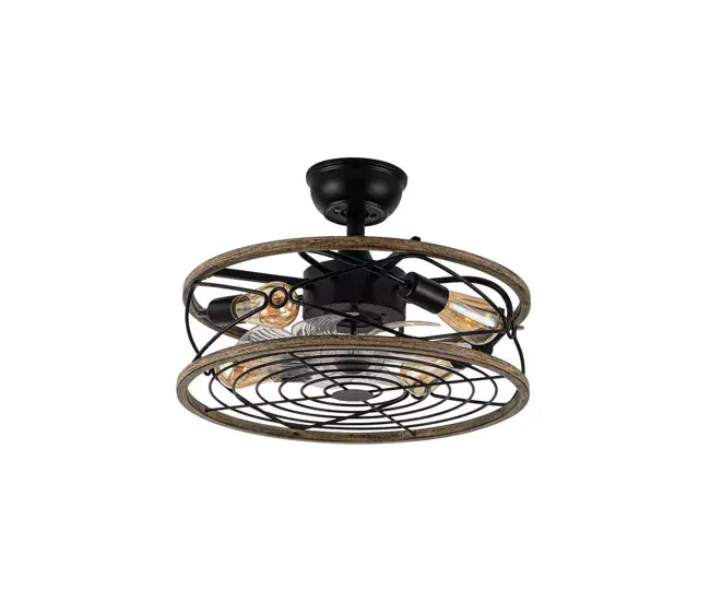 ventilador de techo metálico color negro serie arcadia 50cm