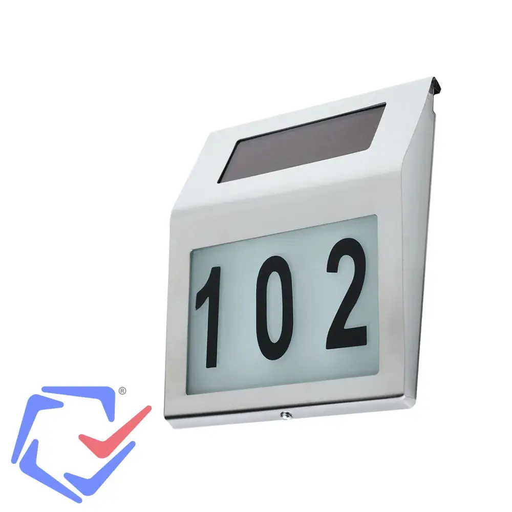 Maclean Energy MCE172 Lámpara solar LED con número de casa