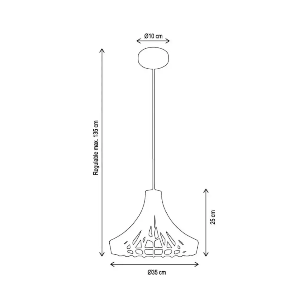 Lámpara de techo Manila Bel Air 40W altura regulable madera Ø35 cm | Envío Rápido